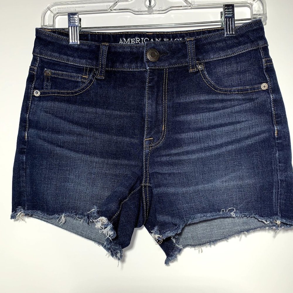 American Eagle Shorts High Rise Shortie 360 Super Stretch Size 4 Women's Denim